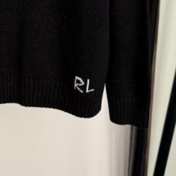 Polo Ralph Lauren Sunglasses Bear Black Sweater - Picture 6 of 6